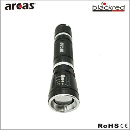 Aluminum waterproof 3W Flashlight led torch black body