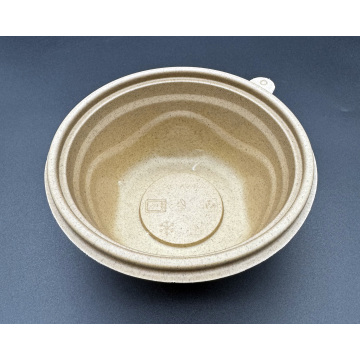 Fully degradable round rice husk lunch box