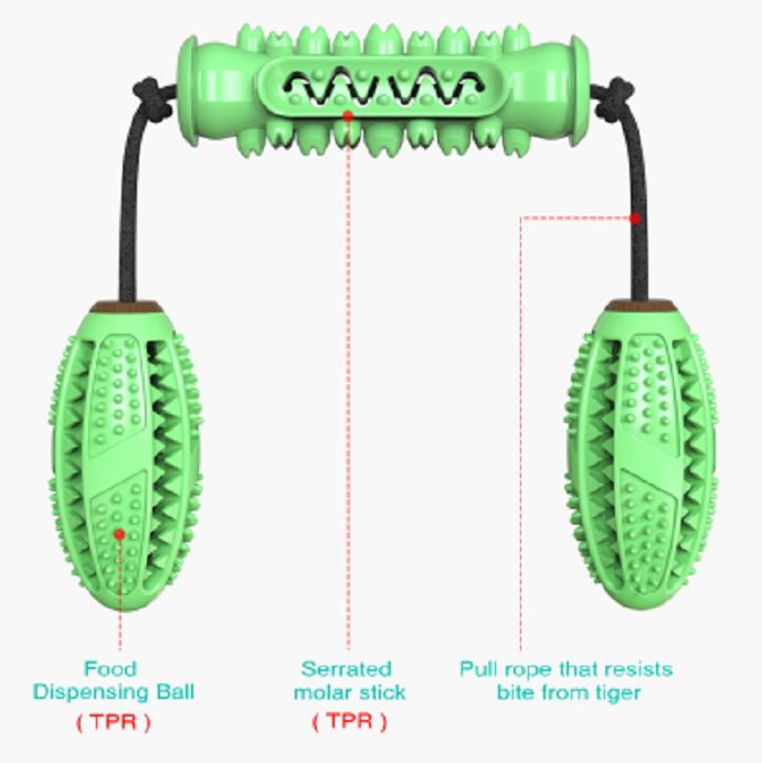 Toys For Dog Dumbbell Ball Details 2