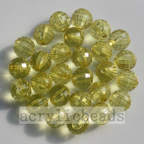 Clear 96 faceted cut round crystal global charming beads