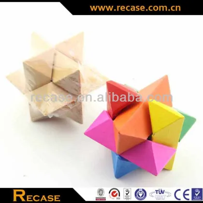 wooden puzzle for developing mind, wooden lock puzzle for child ,IQ brain teaser puzzle