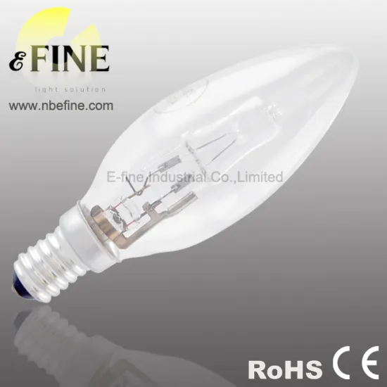 halogen bulb candle 28W clear