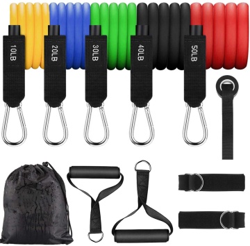 2024 HOT SALE GYM Resistance Band Set 11 pcs - Ideal untuk pelatihan resistensi, terapi fisik &amp; latihan di rumah