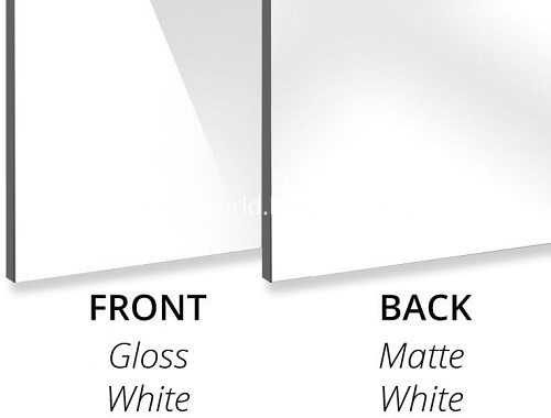Aluminum Composite Panel 3mm Gloss White/Matte White FR Core(id ...