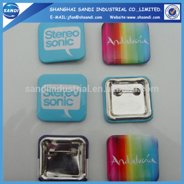 metal printing badge with custom shape