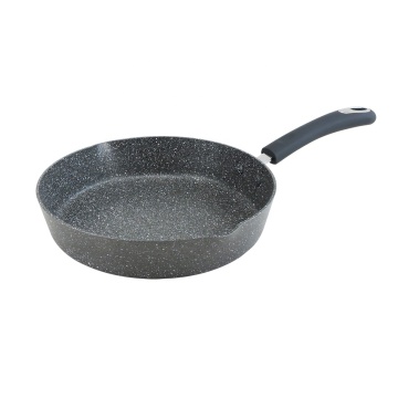 Honcook 26cm Induction Non-Stick Marble Coating Deep Fry Pan with Soft Grip