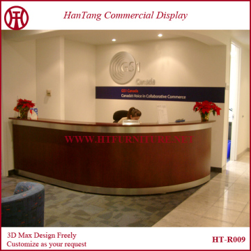 Wholesale cheap glossy round curved shop counter