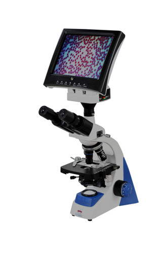 LED Display Binocular Biological Microscope with LCD Screen Yj-2005LED