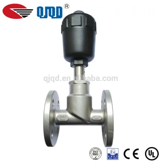 Flange Style Single Acting Pneumatic Angle Seat Valve