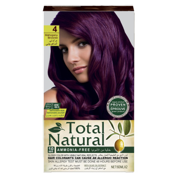Crème de teinture de couleur de cheveux non allergique permanente