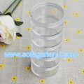 5 Layer Clear Plastic Storage Containers Round Multilayer Jewelry Box