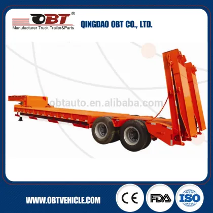 Delivery from Qingdao OBT brand EU standard used low bed trailer