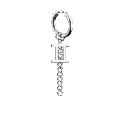 Aquarius Shaped Stainless Steel Earring for Men