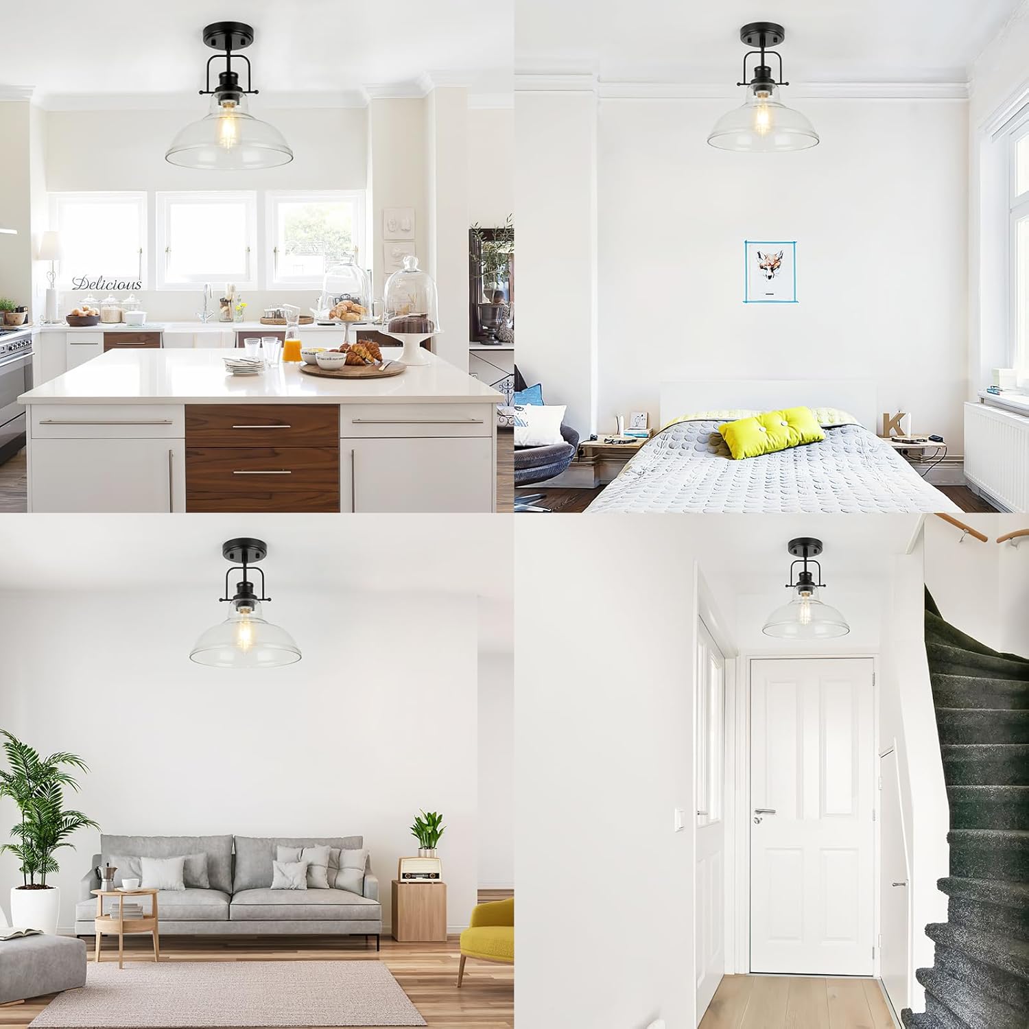 Semi Flush Mount Ceiling Light Fixture (9)