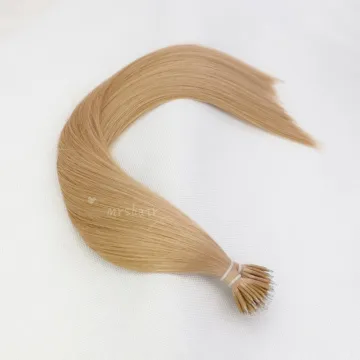 Wholesale Afro Silky Straight Long 100% Blonde Human Cheap Pre Bonded Hair Piano Color Remy Cuticle Hair Extension Nano Beads