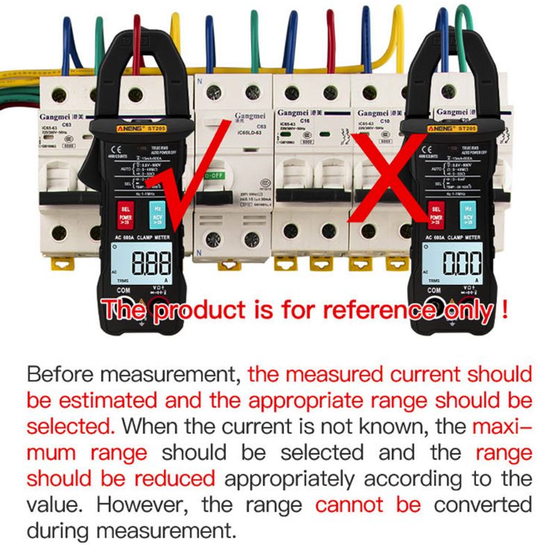 6000 Counts True RMS Clamp Meter Digital Multimeter NCV Square Wave Output Diode