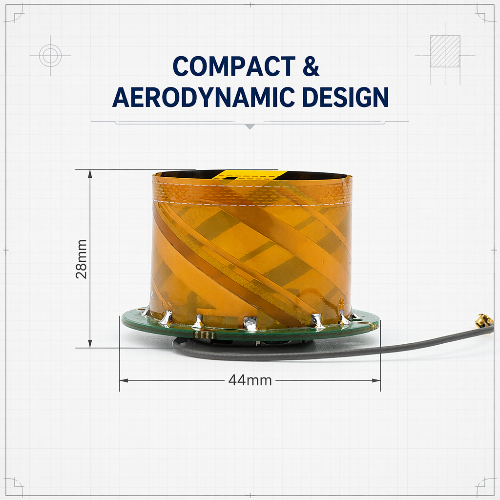 industrial UAV GNSS antenna dimension size specification drawing