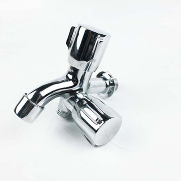 High-Quality Zinc Chrome Plated Double Quick Open Faucet for Bathroom, Kitchen, and Washing Machine