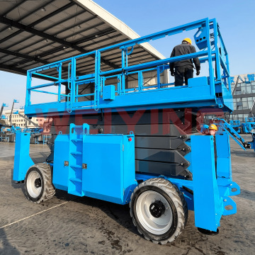 Hydraulic Scissor Lift Platform: Full-Time Floating 10m-16m with Hydraulic Support Legs