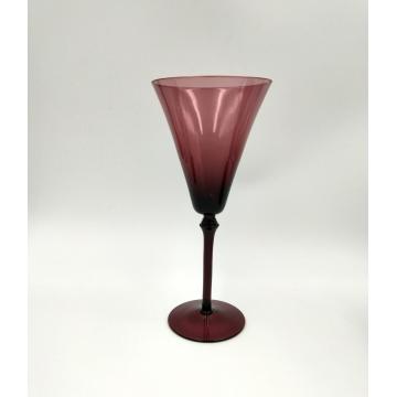 taza de cristal de martini hecha a mano de color sólido