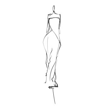 Fashion Design Sketch for Women's Attire