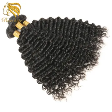 Malaysian Human Hair 9A Deep Curly Bundle Hair Extension, 4 Bundles Brazilian Angel Trio Body Wave Bundles