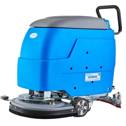 Electric Floor Scrubber: CLEANVAC Walk Behind Battery Powered Cleaning Machine