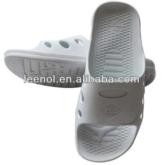 Antistatic ESD Soft SPU Slipper (White)