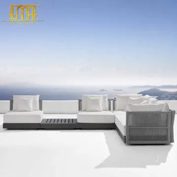 Modern Aluminum Naxos Outdoor Six-Piece Sectional Sofa