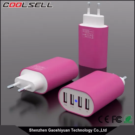 Smartphone European Standard 3 port usb 5.1V fast charging usb wall travel charger