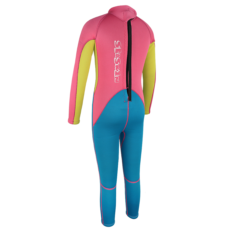 सीस्किन लंबी आस्तीन बच्चे neoprene स्नॉर्कलिंग wetsuit