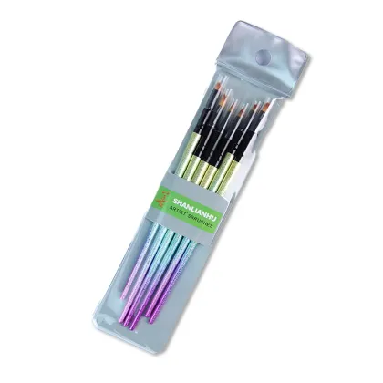 2022 Bestselling 6 Pc Art Paint Brush Pen Set for Nail Art Supplies with OEM Service