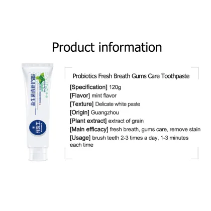 Food Grade Probiotics Gums Protection Toothpaste
