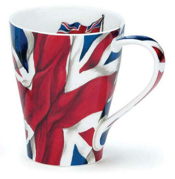 10oz Real Bone china Mug with Flag Printing