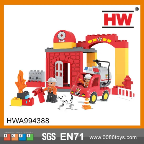 Hot selling Kids Toy Fire Brigade Abs Plastic Block