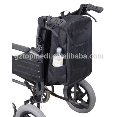 Topmedi Large Storage Luxury Wheelchair Bag Mesh Side Power Electric Wheel Chair Bag with Padded Loop for Handicapped