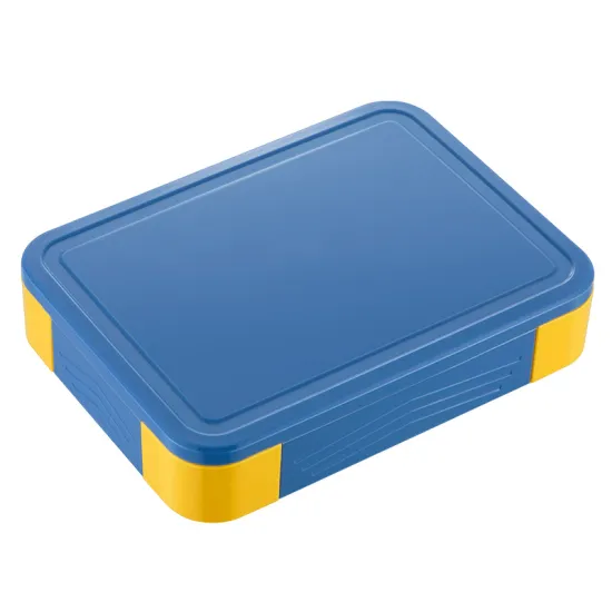 6-Compartment Rectangular Plastic Bento Lunch Box: Ideal for Good Quality Meals for Adults and School Kids