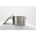 304 Stainless steel short stockpot with lid