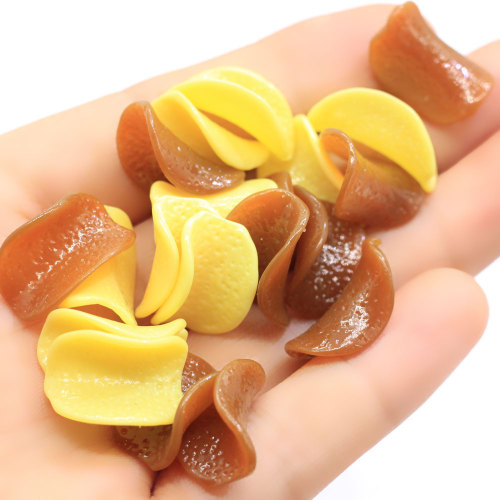 Popular Potato Chips Mini 3D Resin Cabochon 100pcs/bag Kitchen Table Decoration Beads Charms Party Ornaments Spacer