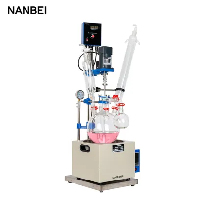 5L Small Laboratory Single Layer Bio Glass Reactor