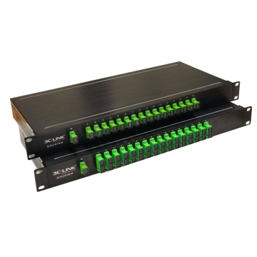 19 Inch Rack Mount PLC Fiber Splitter - Passive Optical Splitter 1x8, 1x16, 1x32, 1x64, 1x128