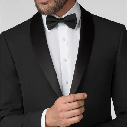 Shawl Lapel Single Breasted 100% wool costume homme groom wear wedding suit for men