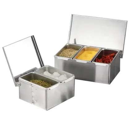 Stainless Steel Condiment Container - Western Dessert Flavor Box