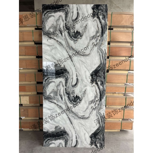 Kalis air berkilat tinggi 4*8 lembaran panel marmar PVC