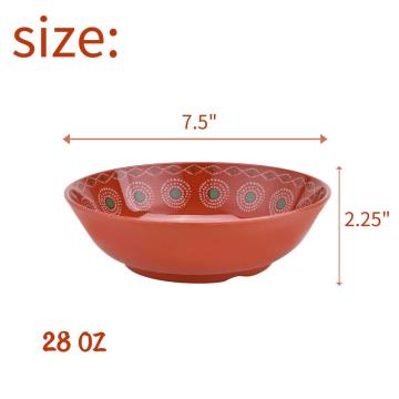 7.5 Inch Melamine Shallow Bowl Set of 6