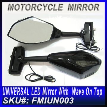 Universal LED mirror Motorcycle Mirror With Hight Quality FMIUN003-gloss black
