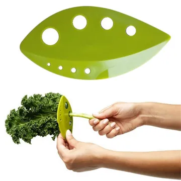 multicolored plastic leaf shaped chard collard greens and herb stripper