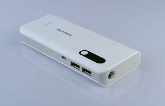7200mAh Iphone Dual USB Power Bank ABS White With LED Light