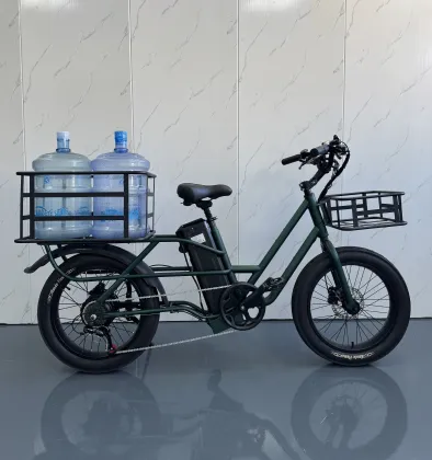 48V 500W Electric Cargo Bicycle with Shimano 7-Speed for City Use