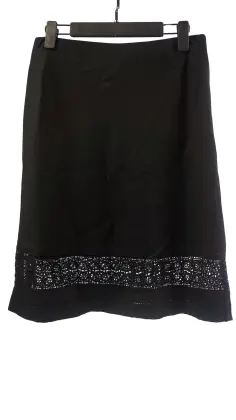 Black A-line Skirt For Ladies
